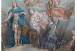 Louis XV giving peace to Europe, fan circa 1860-65