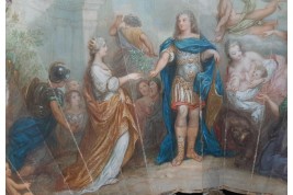 Louis XV giving peace to Europe, fan circa 1860-65