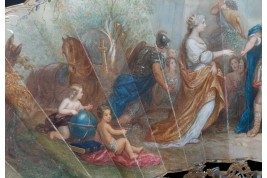 Louis XV giving peace to Europe, fan circa 1860-65