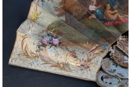 Louis XV giving peace to Europe, fan circa 1860-65