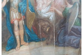 Louis XV giving peace to Europe, fan circa 1860-65