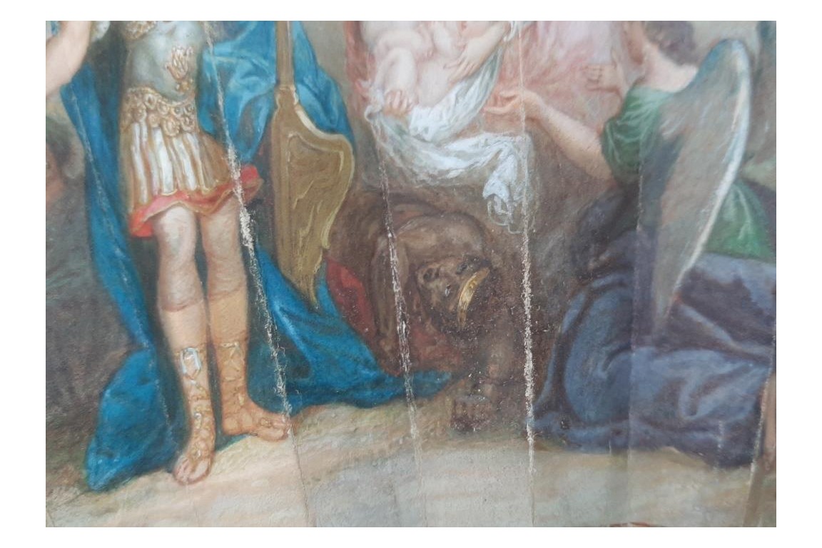 Louis XV giving peace to Europe, fan circa 1860-65