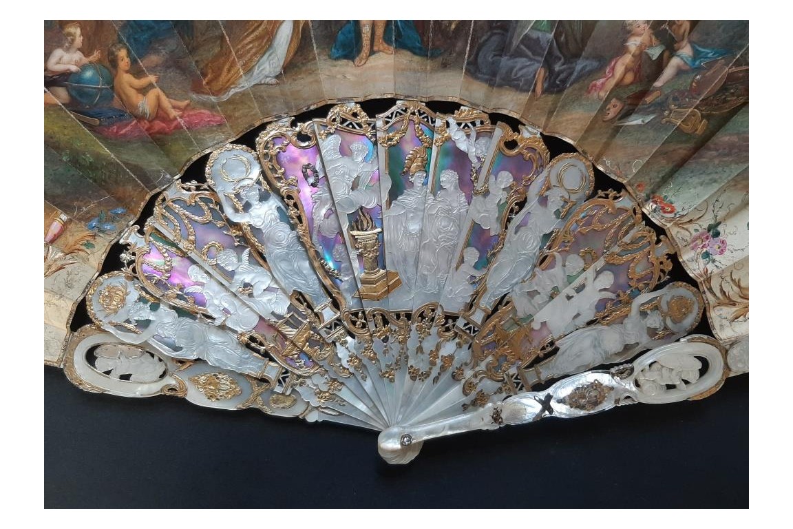 Louis XV giving peace to Europe, fan circa 1860-65