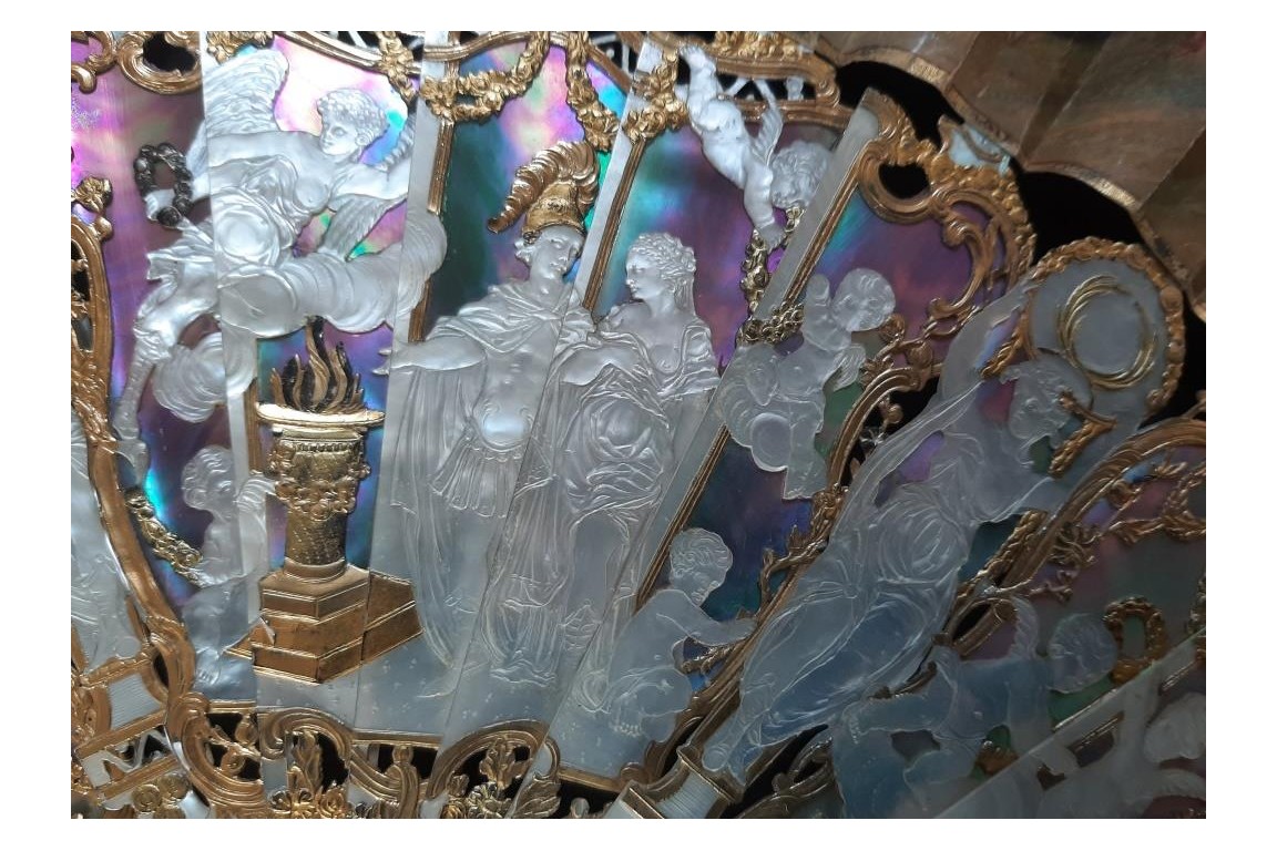 Louis XV giving peace to Europe, fan circa 1860-65