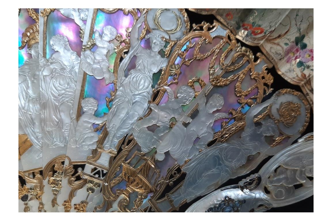 Louis XV giving peace to Europe, fan circa 1860-65