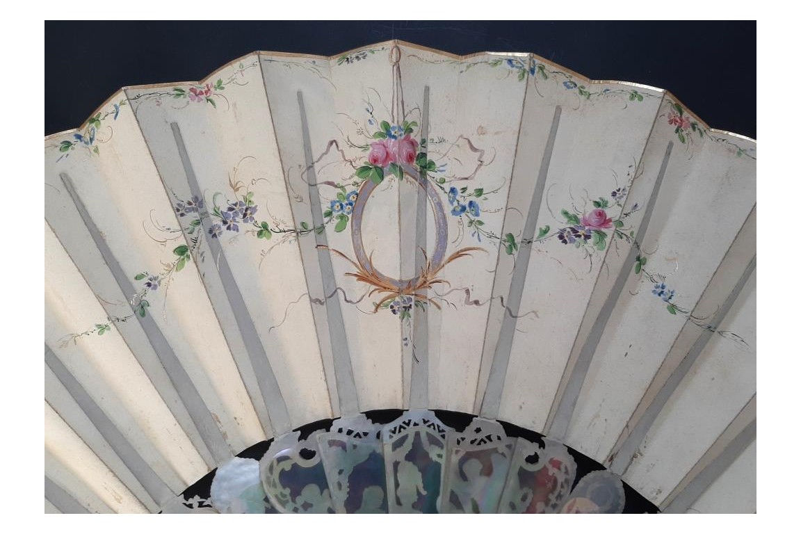 Louis XV giving peace to Europe, fan circa 1860-65