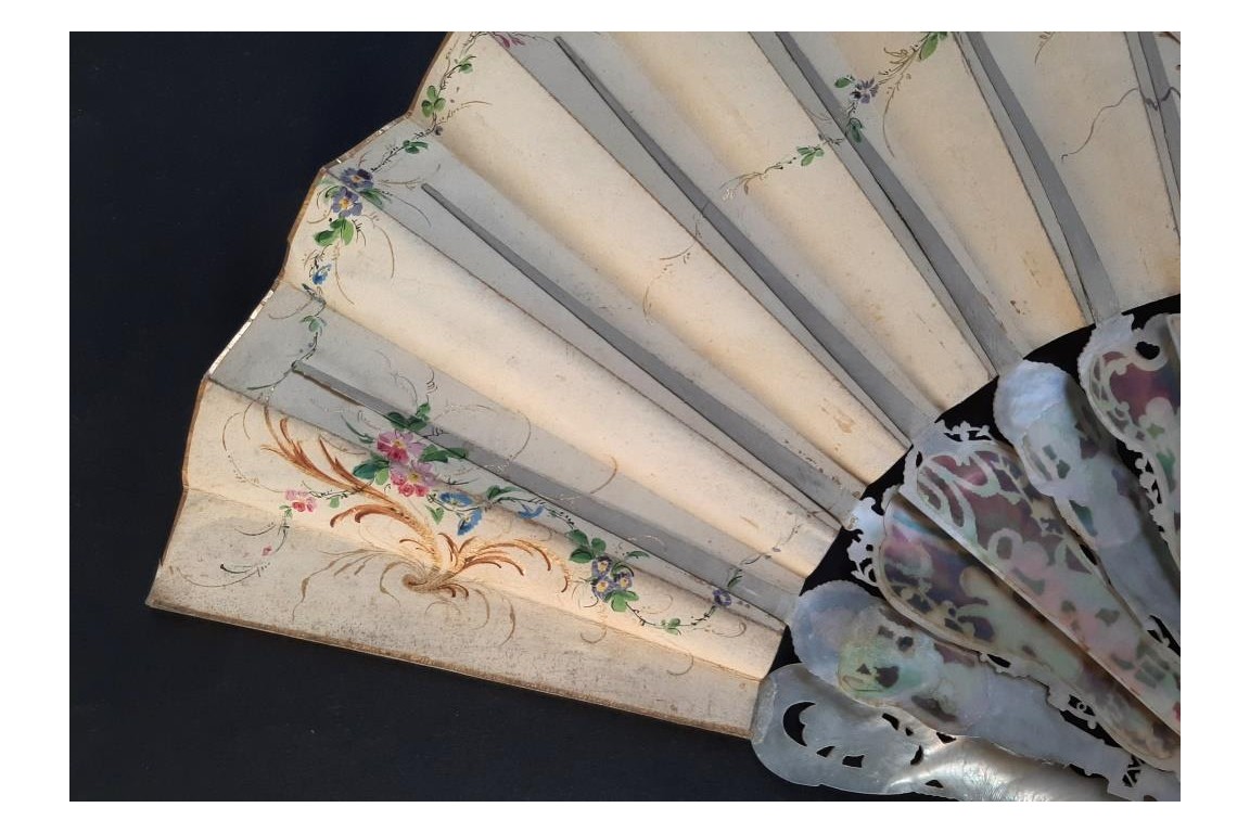 Louis XV giving peace to Europe, fan circa 1860-65