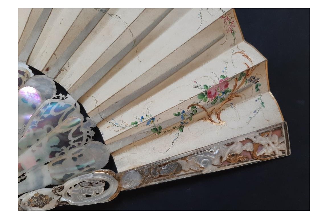 Louis XV giving peace to Europe, fan circa 1860-65