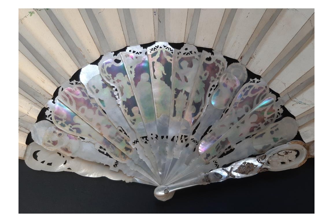 Louis XV giving peace to Europe, fan circa 1860-65