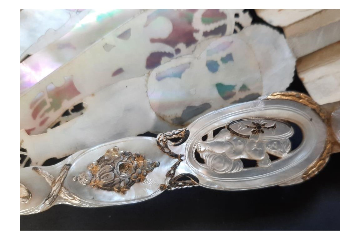 Louis XV giving peace to Europe, fan circa 1860-65