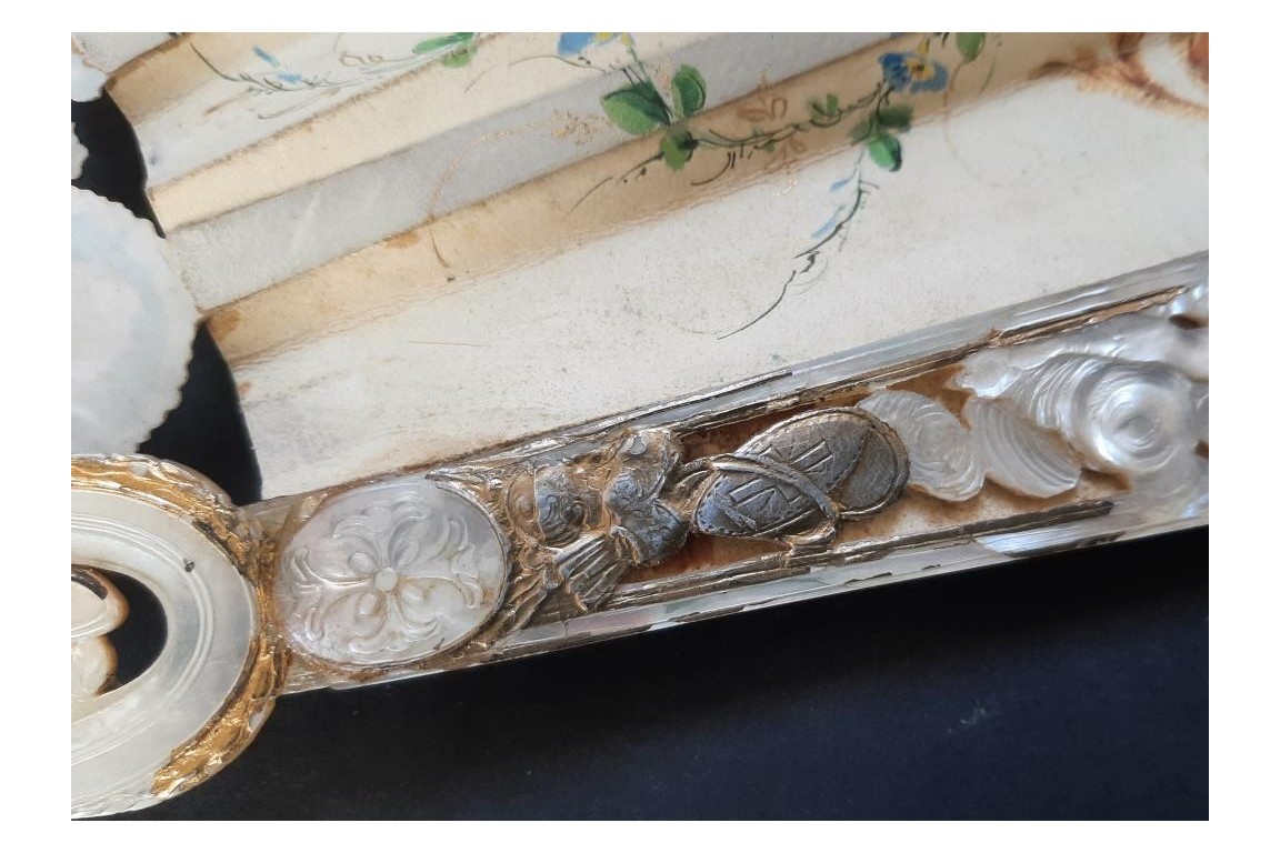 Louis XV giving peace to Europe, fan circa 1860-65