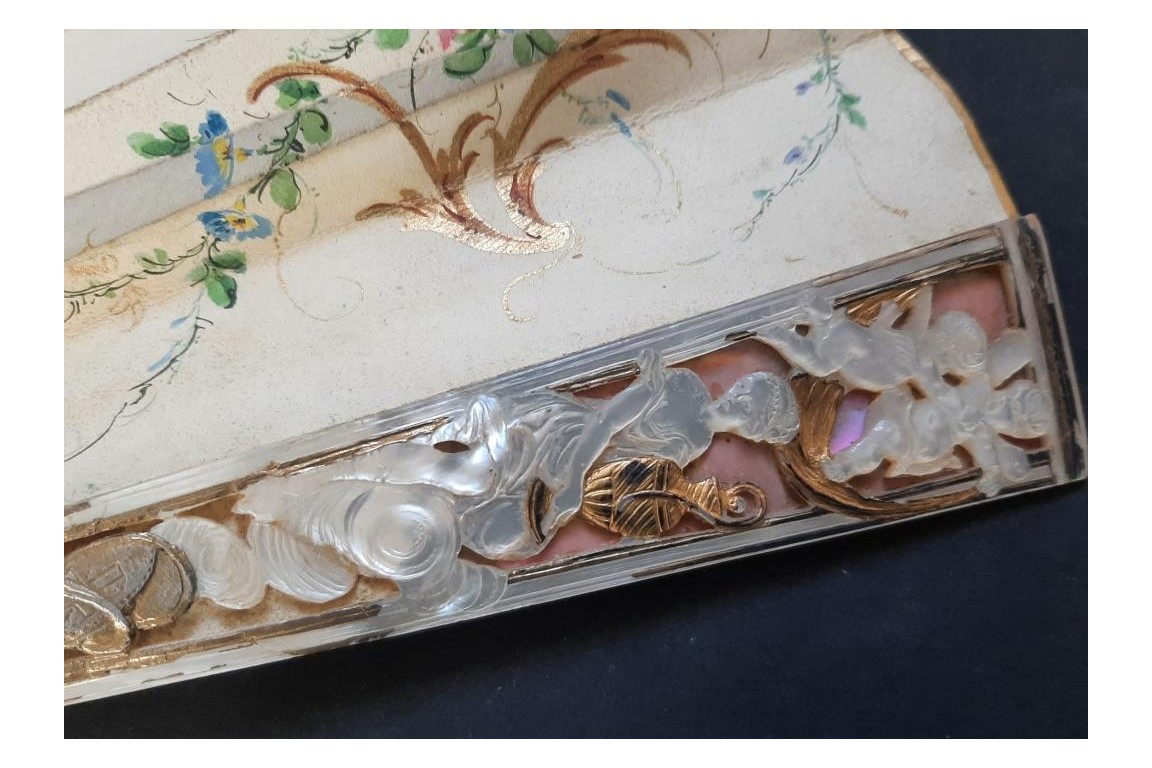 Louis XV giving peace to Europe, fan circa 1860-65