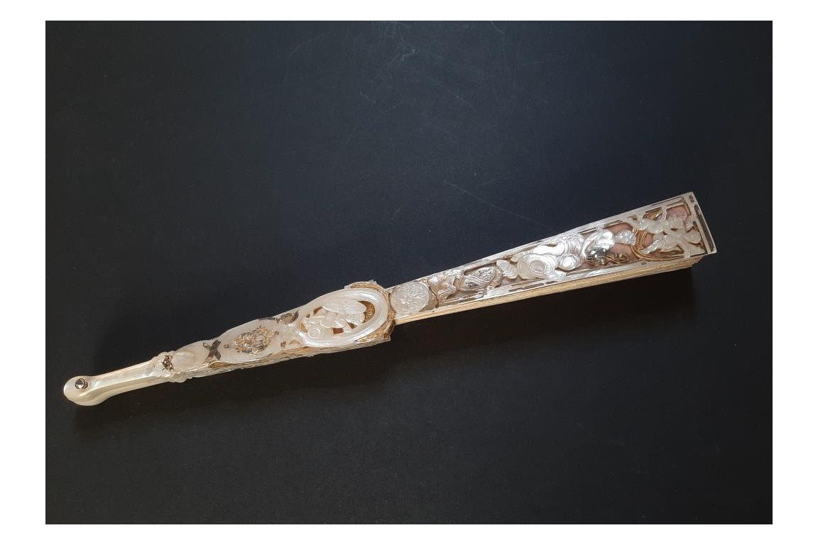 Louis XV giving peace to Europe, fan circa 1860-65