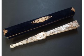 Louis XV giving peace to Europe, fan circa 1860-65