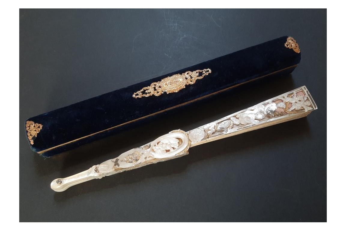 Louis XV giving peace to Europe, fan circa 1860-65