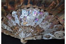 Louis XV giving peace to Europe, fan circa 1860-65