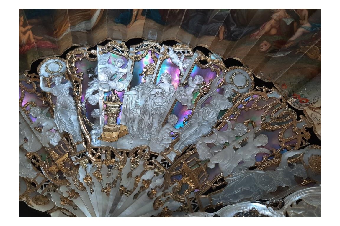 Louis XV giving peace to Europe, fan circa 1860-65