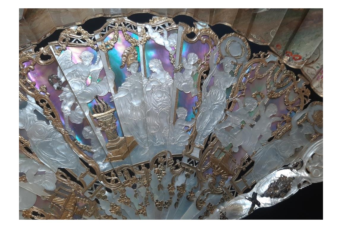 Louis XV giving peace to Europe, fan circa 1860-65