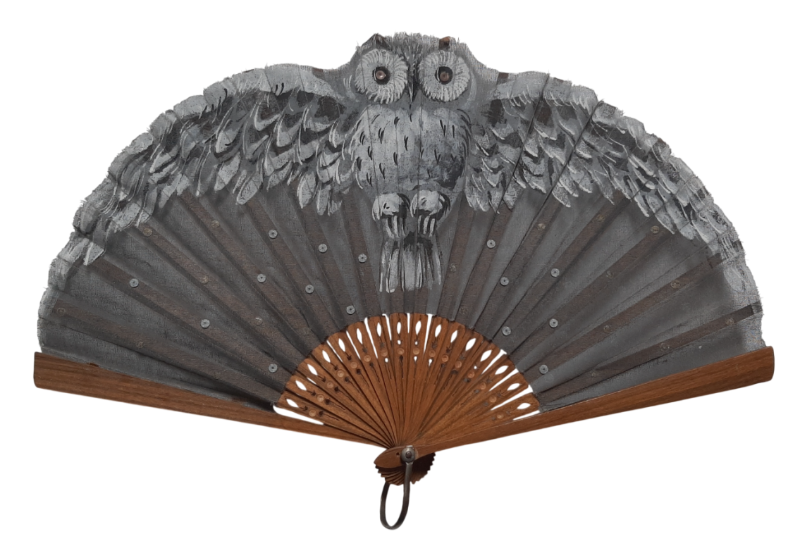 The owl by Liberty & Co, fan circa 1909