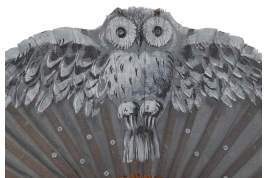 The owl by Liberty & Co, fan circa 1909