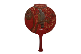 Japanese falcon, Meiji period fixed fan