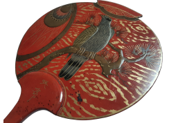 Japanese falcon, Meiji period fixed fan