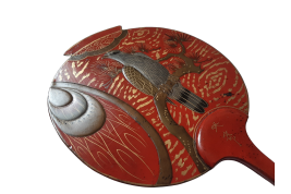 Japanese falcon, Meiji period fixed fan