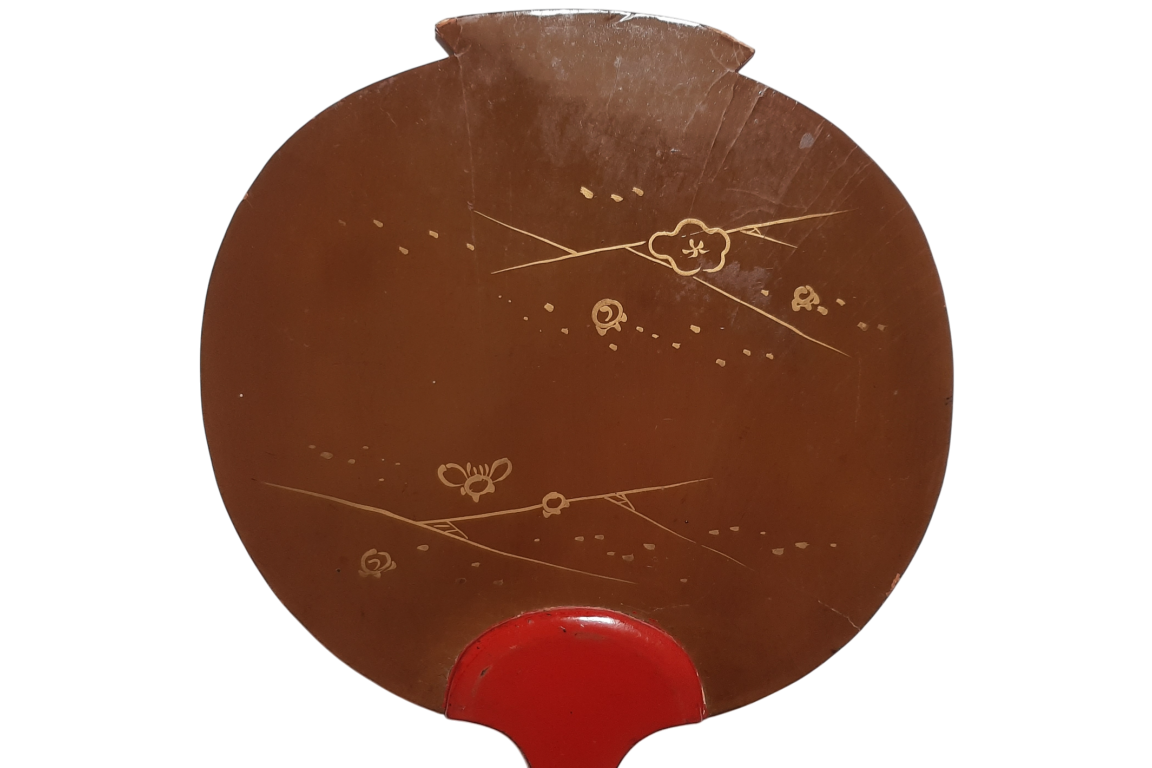 Japanese falcon, Meiji period fixed fan