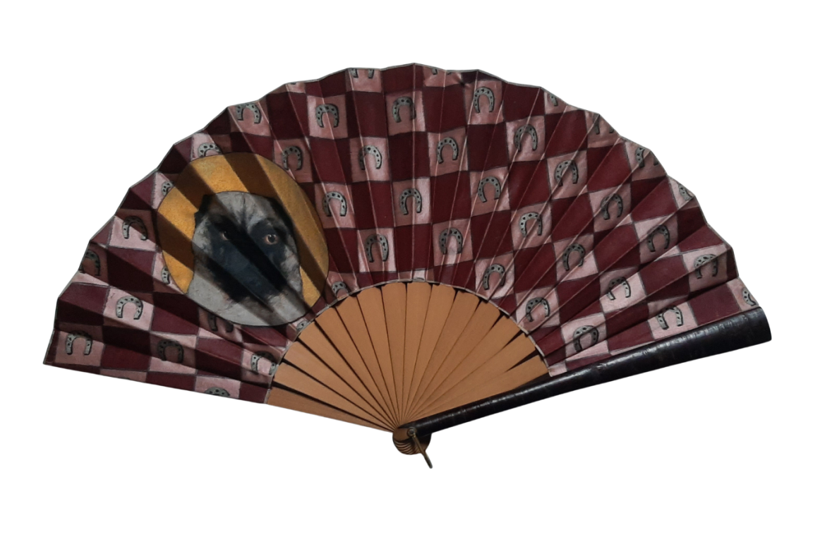 Le carlin d'Henri Guérard, éventail Duvelleroy vers 1885-95