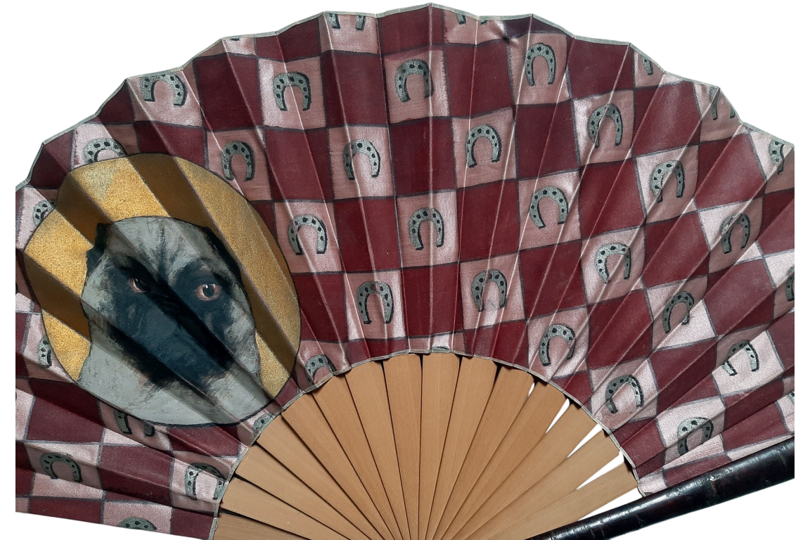Henri Guérard's pug, Duvelleroy fan circa 1885-95