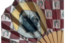 Henri Guérard's pug, Duvelleroy fan circa 1885-95