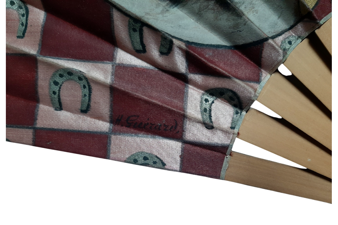 Le carlin d'Henri Guérard, éventail Duvelleroy vers 1885-95