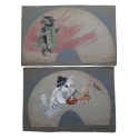 Romano's cats, fans leafs, circa 1900-1920