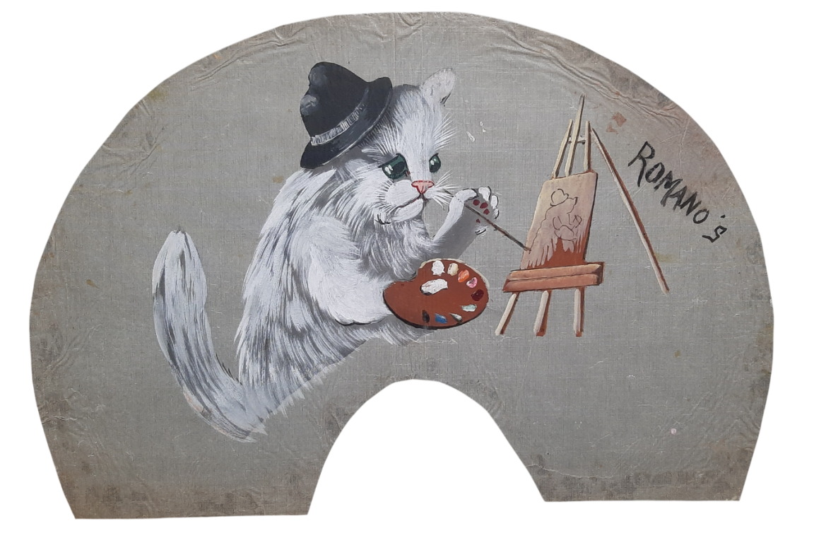 Romano's cats, fans leafs, circa 1900-1920