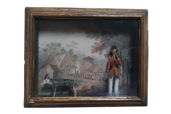 La chèvre et son pâtre, diorama XVIIIe siècle. Nevers ?