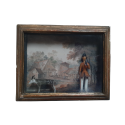 The goat and its shepherd, 18th-century diorama. Nevers ?