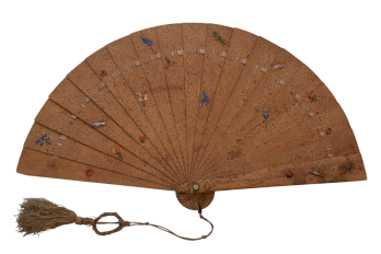 Insectes du liège, éventail fin XIXe siécle