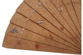 Insectes du liège, éventail fin XIXe siécle