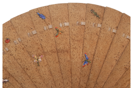 Cork insects, late 19th century fan