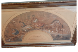 The Horses of Mars. Fan leaf attributed to Lagrénée, late 18th century