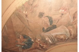 The Horses of Mars. Fan leaf attributed to Lagrénée, late 18th century