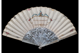 La reconnaissance d'Iphigénie pour une biche, éventail vers 1750