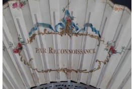 La reconnaissance d'Iphigénie pour une biche, éventail vers 1750