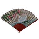 Le canard blanc, éventail chinois vers 1820-1840