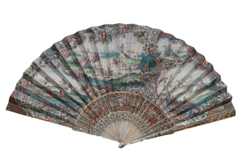Hunting, fan imitating the 18th century
