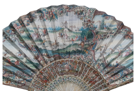Hunting, fan imitating the 18th century