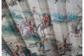 Hunting, fan imitating the 18th century