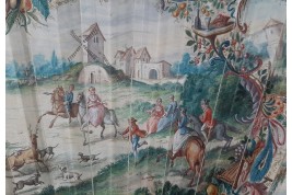 La chasse, éventail pastichant le XVIIIe siècle