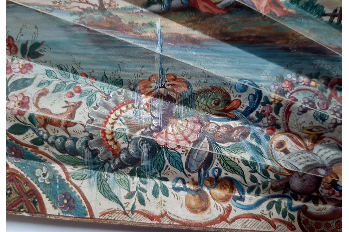 Hunting, fan imitating the 18th century