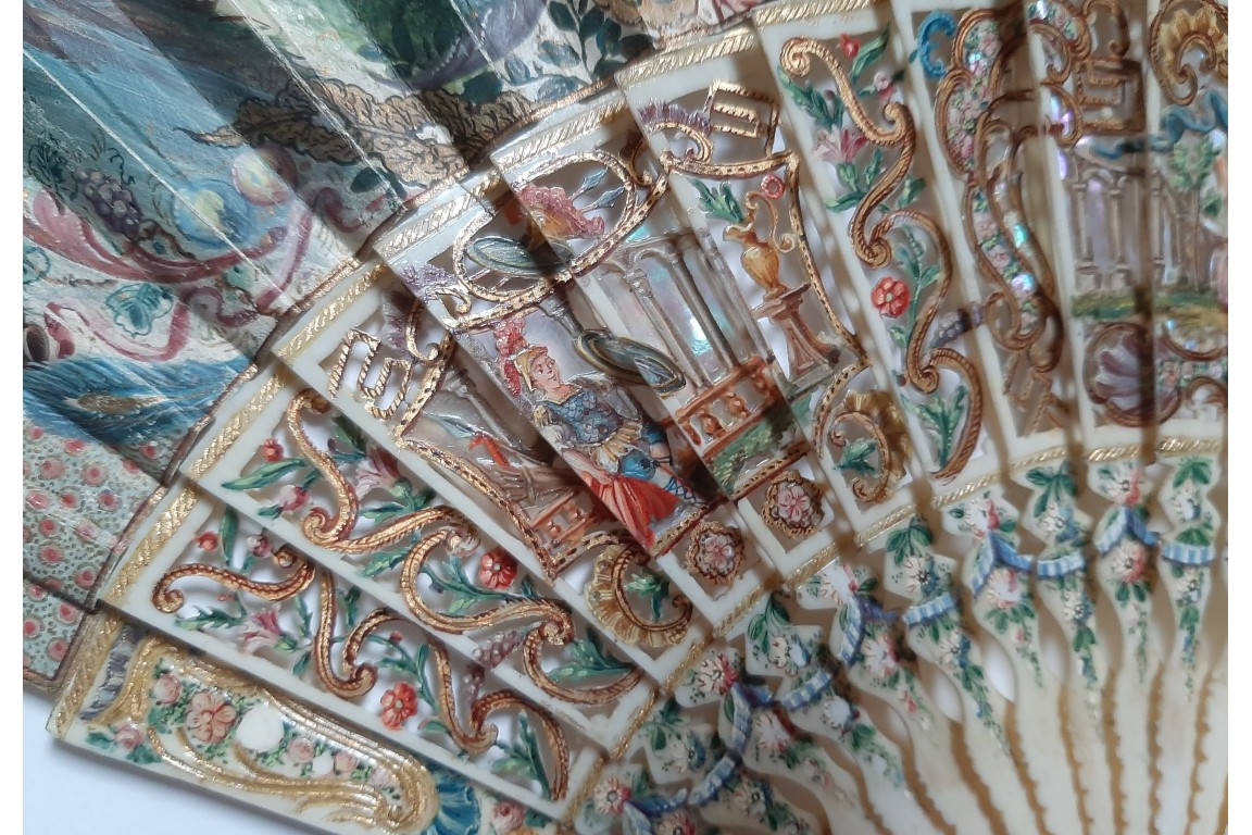 La chasse, éventail pastichant le XVIIIe siècle